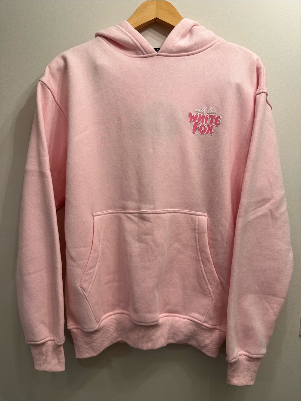 White Fox Pink Oversized Hoodie NWT XXXS/XXS
